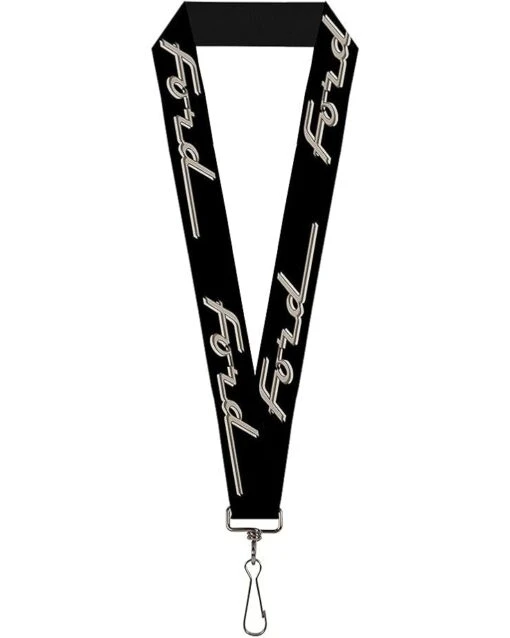 Buckle-Down Lanyard-1.0"-Ford F-100 Script Black/tan-Gray -Fashion Accessories Store 41U0gqP1U0L. AC SR736920