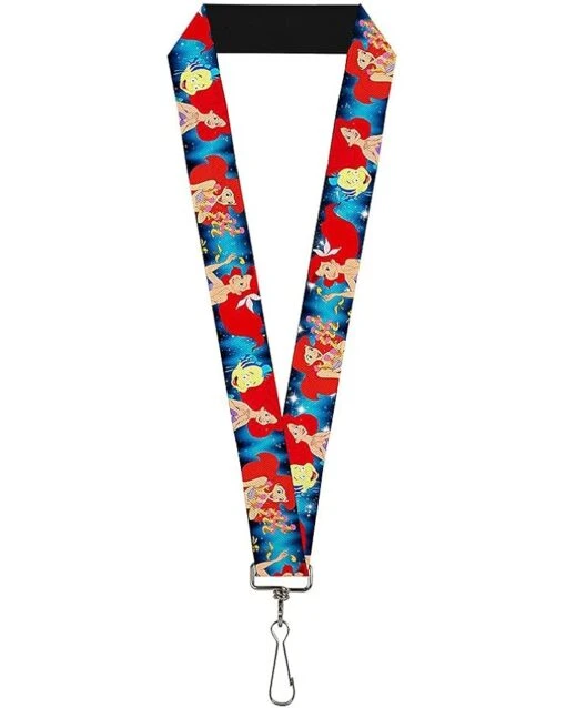 Buckle-Down Unisex-Adult's Lanyard-1.0-The Little Mermaid Under The Sea Scenes, Multicolor, One-Size -Fashion Accessories Store 510fumcTsrL. AC SR736920