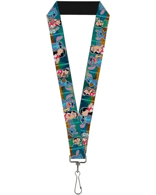 Buckle-Down Lanyard-1.0-Lilo & Stitch 5-Scene Blocks -Fashion Accessories Store 515RER5q5zL. AC SR736920