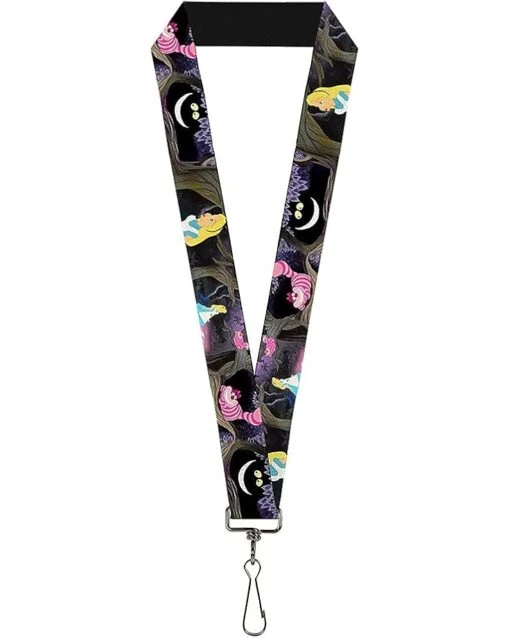 Buckle-Down Lanyard-1.0-Alice & The Cheshire Cat Scenes -Fashion Accessories Store 516m867EpWL. AC SR736920