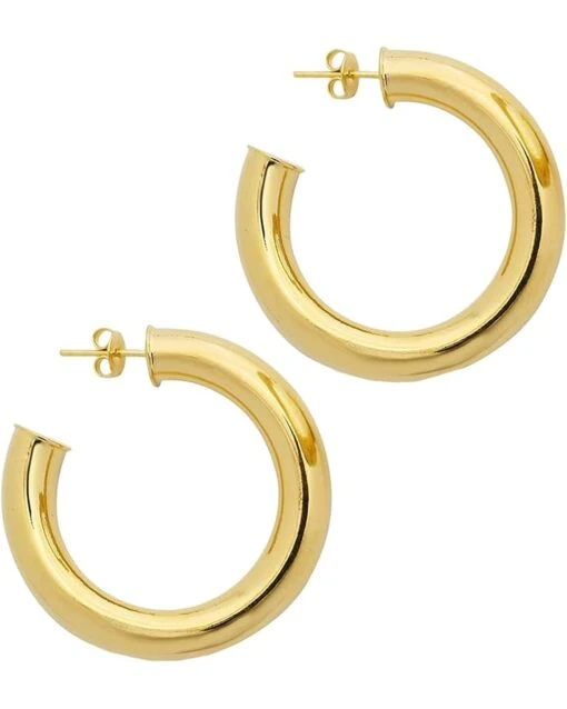 Sterling Forever Thick Hollow Hoops Earrings -Fashion Accessories Store 51P15JfshL. AC SR736920