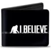 Buckle-Down PU Bifold Wallet - Bigfoot Silhouette I BELIEVE Black/Gray/White -Fashion Accessories Store 51QZO1yKK4L. AC SR736920