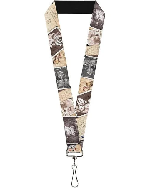 Buckle-Down Unisex Adults Lanyard - 1.0 Up Adventure Book Snapshots/Post Cards Key Chain, Multicolor, One Size US -Fashion Accessories Store