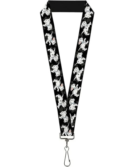 Buckle-Down Unisex-Adult's Lanyard-1.0-Dalmatians Running/Paws Black/Gray/White/bla, Multicolor, One-Size -Fashion Accessories Store 51Z2Z12wC4L. AC SR736920