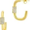 Sterling Forever Oval Carabiner Hoops Earrings -Fashion Accessories Store 51kR1DDwGS. AC SR736920