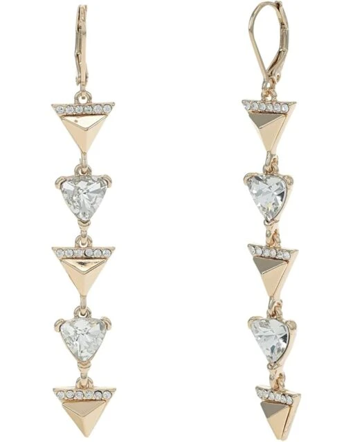 Karl Lagerfeld Paris Pave Triangle Linear Earrings -Fashion Accessories Store 51qX6TY6YZL. AC SR736920