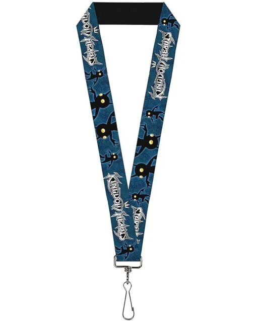 Buckle-Down Lanyard-1.0-Kingdom Hearts Shadow Poses2 Navy Blue/Black -Fashion Accessories Store 51rDNjGP72L. AC SR736920