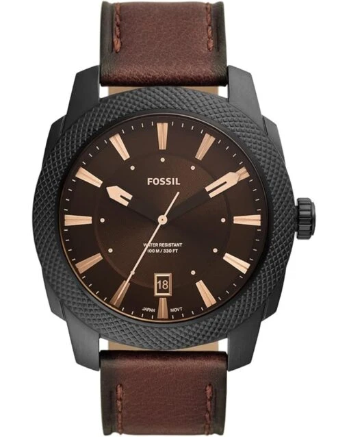 Fossil Machine Three-Hand Date Eco Leather Watch - FS5972 -Fashion Accessories Store 61ZlHbO04kL. AC SR736920