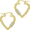 Sterling Forever CZ Heart Carabiner Lock Hoops Earrings -Fashion Accessories Store 61wEOwOZDcS. AC SR736920