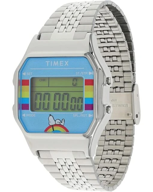 Timex 34 Mm T80 X Peanuts Pride Digital Bracelet Watch -Fashion Accessories Store 61zGY8tnjKL. AC SR736920