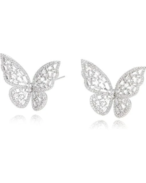 Vintage Havana Leah Pave Butterfly Stud Earrings -Fashion Accessories Store 719LQU44FUL. AC SR736920