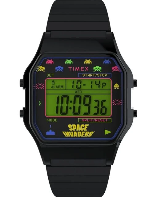 Timex 34 Mm T80 X Space Invaders Digital Dial Expansion Bracelet Watch -Fashion Accessories Store 71Q2Wnn62L. AC SR736920