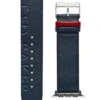 Ted Baker "Ted" Engraved Leather Blue Keeper Smartwatch Band Compatible With Apple Watch Strap 42mm, 44mm -Fashion Accessories Store 71ifvyZse3L. AC SR736920