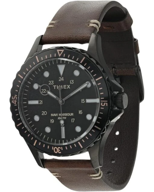 Timex 41 Mm Navi XL 3-Hand Leather Strap Watch -Fashion Accessories Store 71kZ hT L. AC SR736920