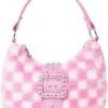 Miss Gwen’s OMG Accessories Checkerboard Faux Fur Mini Hobo -Fashion Accessories Store 71lNhunBr8L. AC SR736920