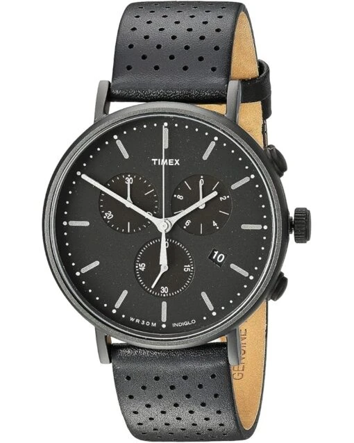 Timex Fairfield Chrono Leather -Fashion Accessories Store