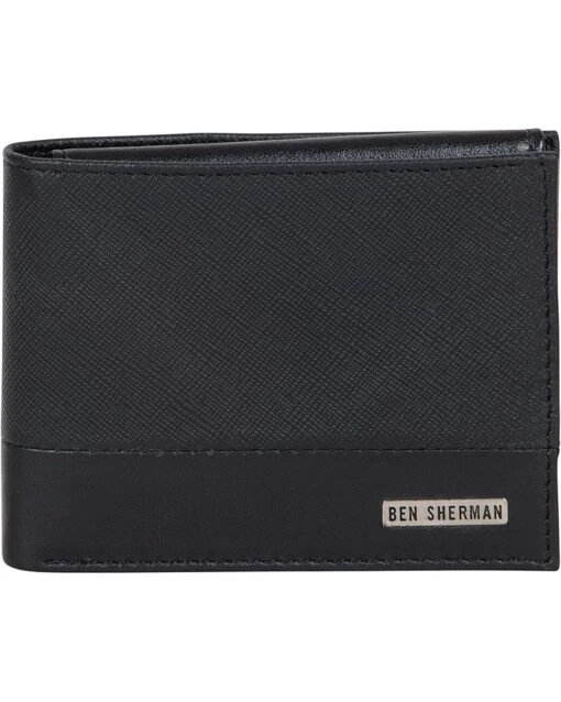 Ben Sherman Men's Manchester Slim Bifold Full-Grain Leather RFID Minimalist Gift Box Wallet -Fashion Accessories Store 81eg2iX ccL. AC SR736920