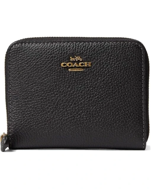 COACH Box Program Polished Pebble Small Zip Around -Fashion Accessories Store 81qcaNseOZL. AC SR736920